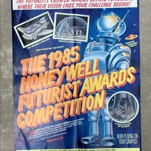Futurists poster, vintage 1985, film competition